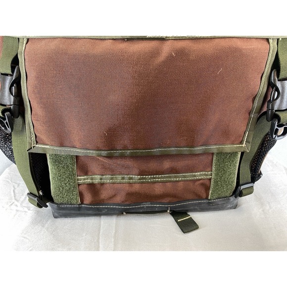 Forest City Portage Messenger Bag Handmade Quality Durable Green & Brown - Picture 5 of 16